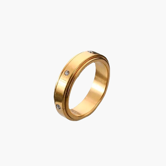 gold spinning anxiety ring
